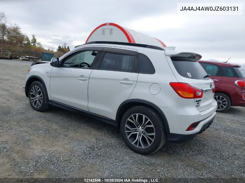 2018 Mitsubishi Rvr VIN: JA4AJ4AW0JZ603131 Lot: 12142506