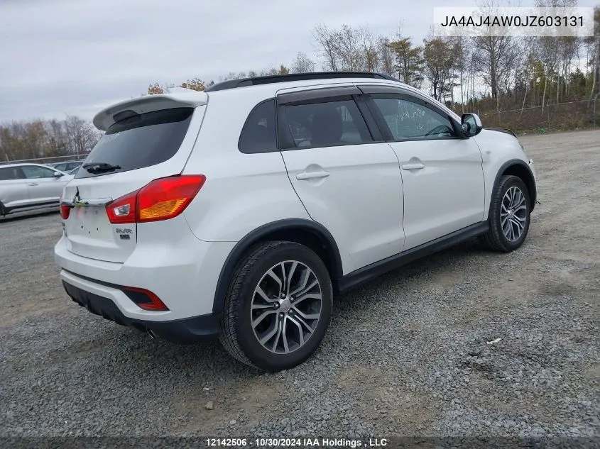 2018 Mitsubishi Rvr VIN: JA4AJ4AW0JZ603131 Lot: 12142506