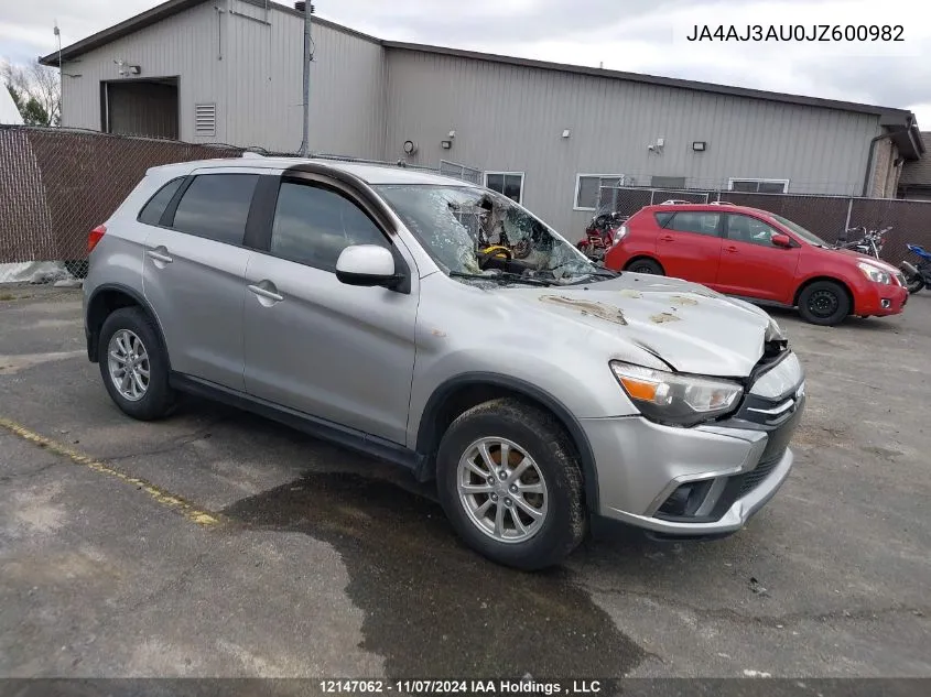 2018 Mitsubishi Rvr VIN: JA4AJ3AU0JZ600982 Lot: 12147062