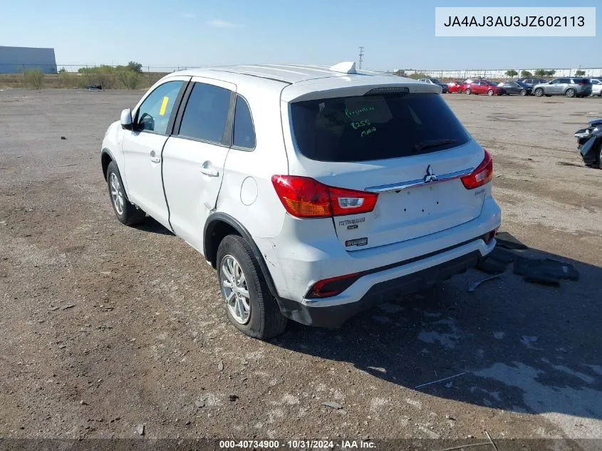 2018 Mitsubishi Rvr VIN: JA4AJ3AU3JZ602113 Lot: 40734900