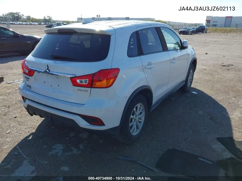 2018 Mitsubishi Rvr VIN: JA4AJ3AU3JZ602113 Lot: 40734900