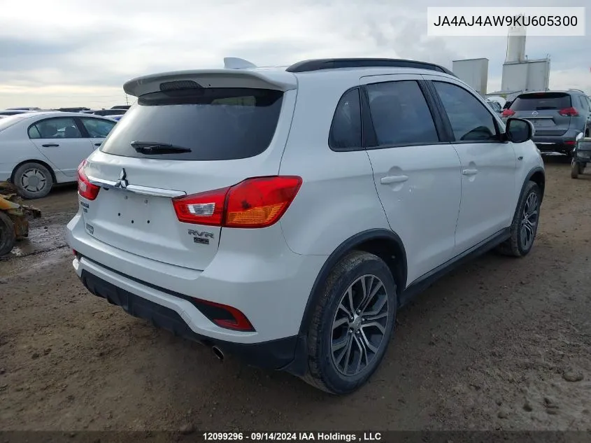 2019 Mitsubishi Rvr VIN: JA4AJ4AW9KU605300 Lot: 12099296