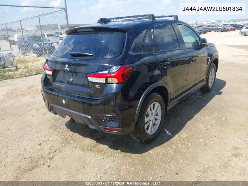 2020 Mitsubishi Rvr VIN: JA4AJ4AW2LU601834 Lot: 12038303