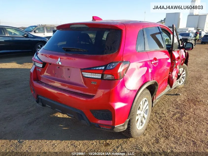 2020 Mitsubishi Rvr VIN: JA4AJ4AW6LU604803 Lot: 12139881