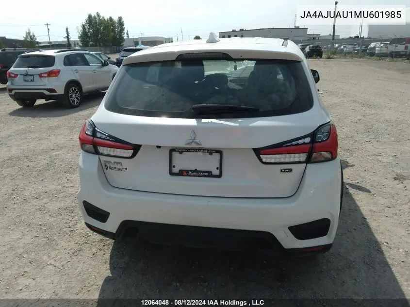 2021 Mitsubishi Rvr VIN: JA4AJUAU1MU601985 Lot: 12064048