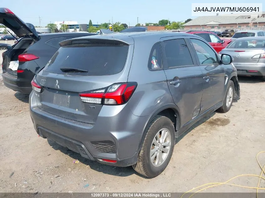 2021 Mitsubishi Rvr VIN: JA4AJVAW7MU606941 Lot: 12097373