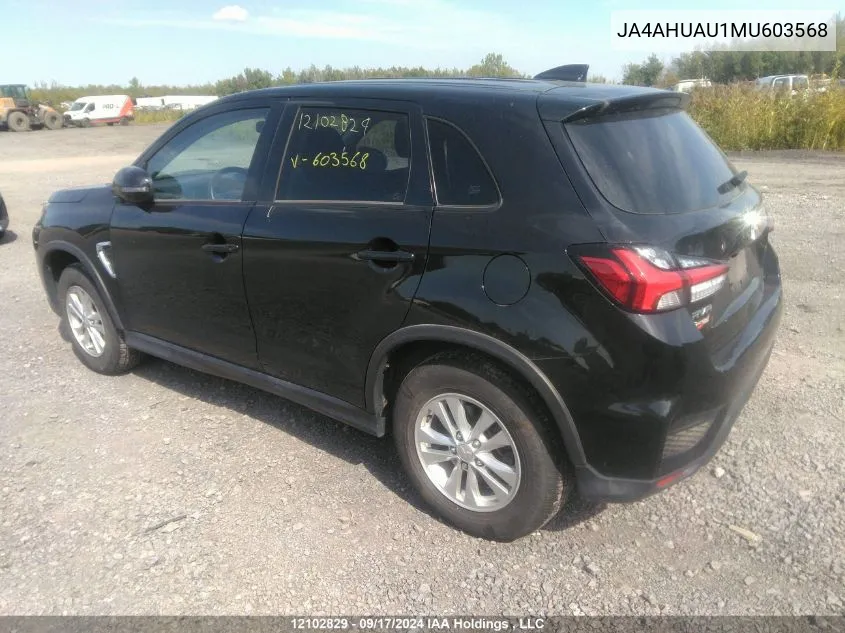 2021 Mitsubishi Rvr Es/Se VIN: JA4AHUAU1MU603568 Lot: 12102829