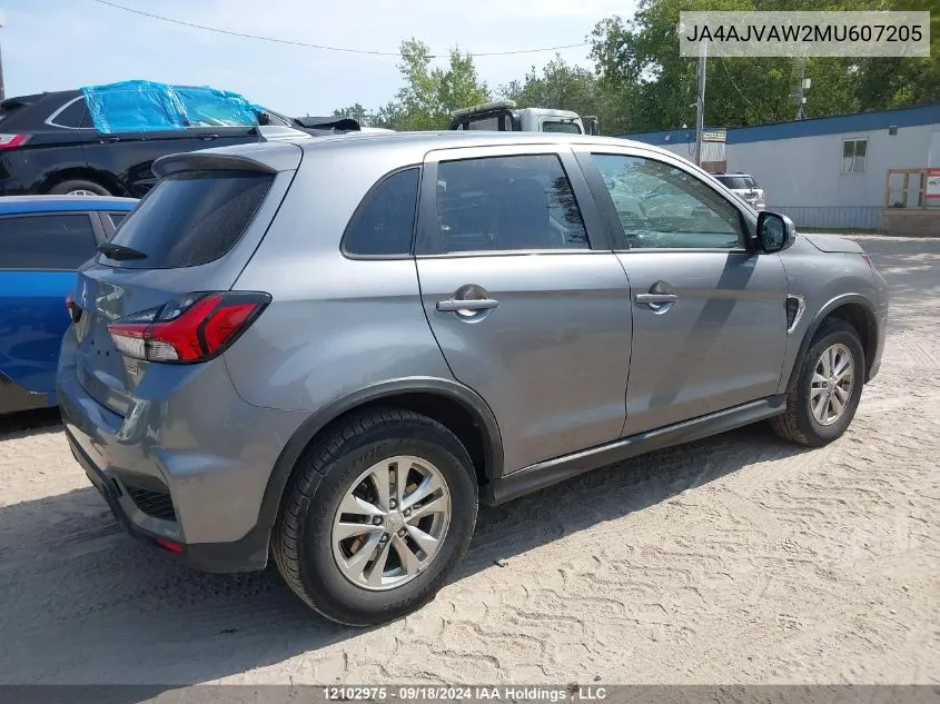 2021 Mitsubishi Rvr VIN: JA4AJVAW2MU607205 Lot: 12102975