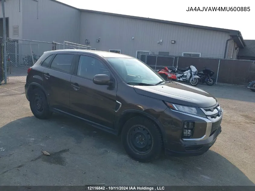 2021 Mitsubishi Rvr VIN: JA4AJVAW4MU600885 Lot: 12116842