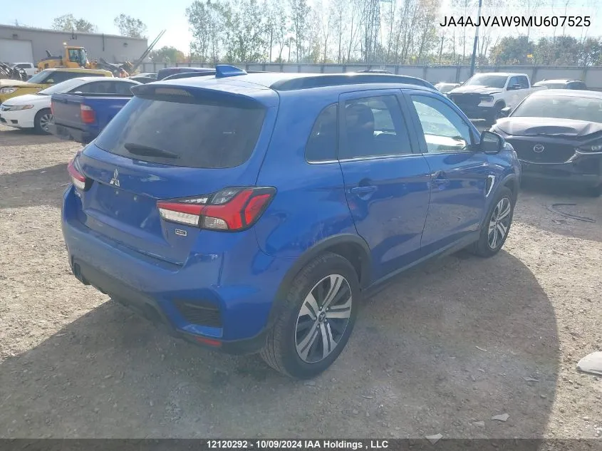 2021 Mitsubishi Rvr Se/Sel/Le/Gt VIN: JA4AJVAW9MU607525 Lot: 12120292