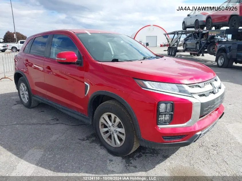 2021 Mitsubishi Rvr Se/Sel/Le/Gt VIN: JA4AJVAW1MU604926 Lot: 12124110