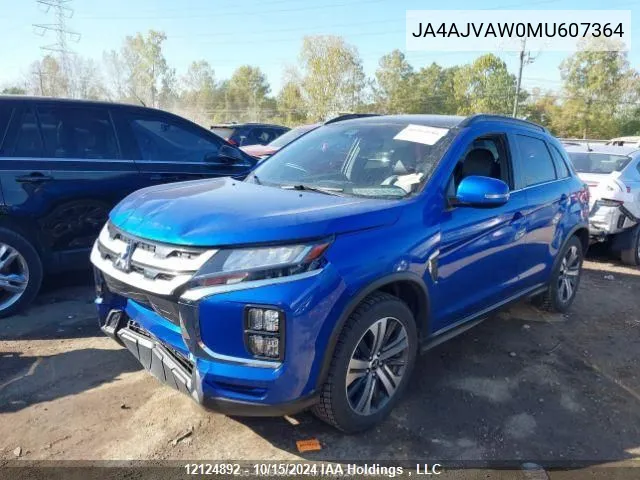 2021 Mitsubishi Rvr Se/Sel/Le/Gt VIN: JA4AJVAW0MU607364 Lot: 12124892