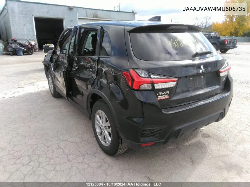 2021 Mitsubishi Rvr VIN: JA4AJVAW4MU606735 Lot: 12125304