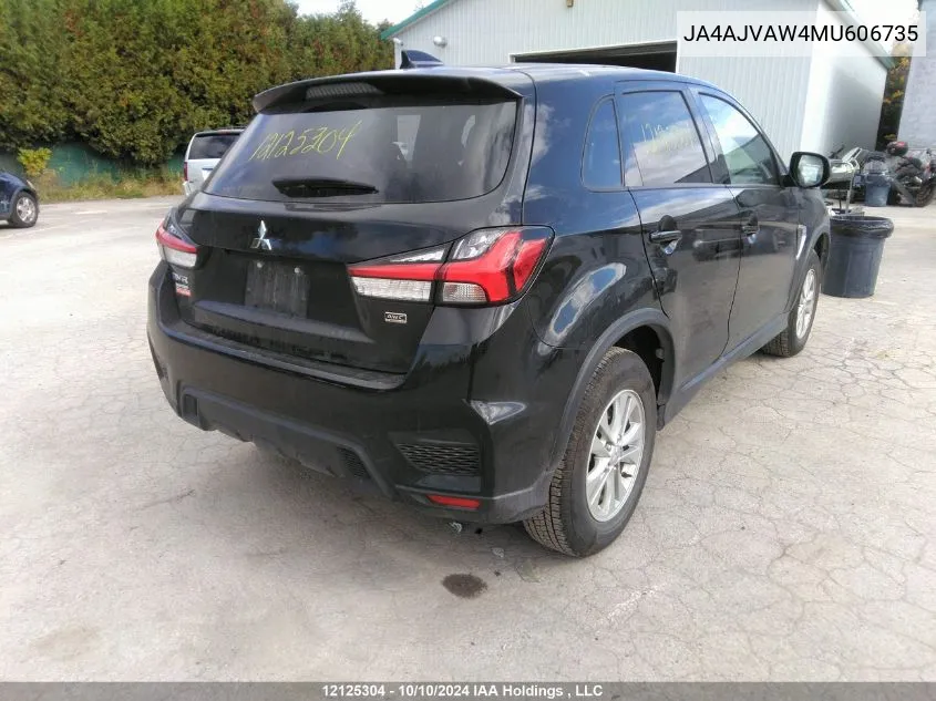 2021 Mitsubishi Rvr VIN: JA4AJVAW4MU606735 Lot: 12125304