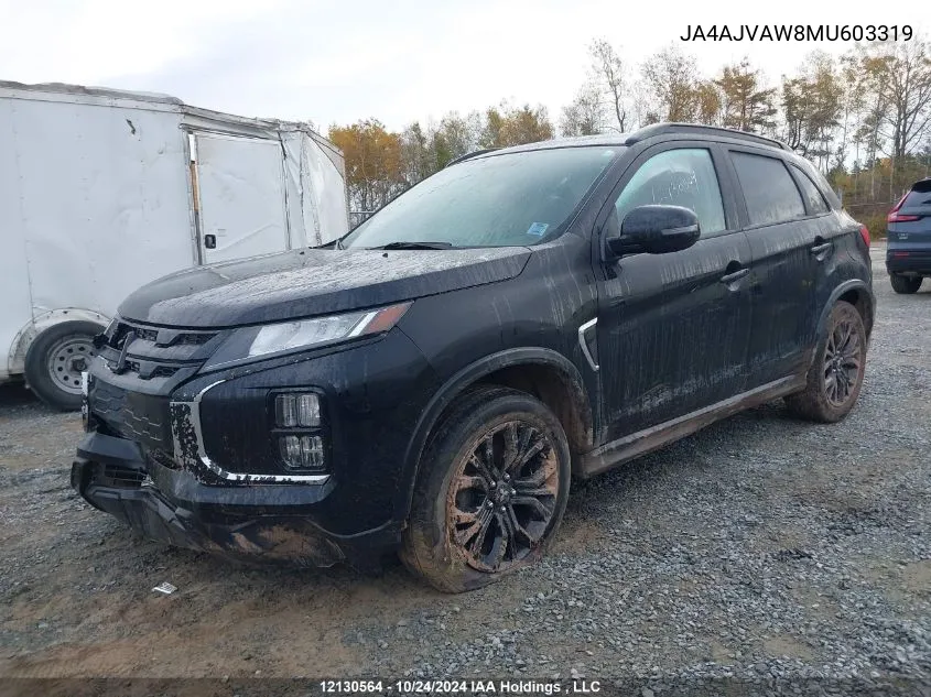 2021 Mitsubishi Rvr VIN: JA4AJVAW8MU603319 Lot: 12130564