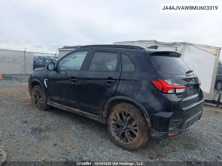 2021 Mitsubishi Rvr VIN: JA4AJVAW8MU603319 Lot: 12130564