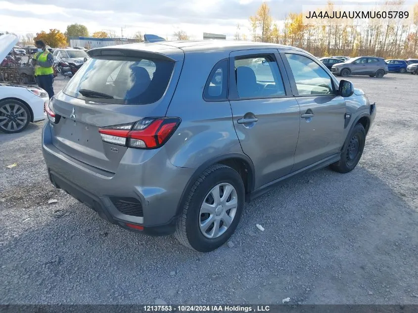 2021 Mitsubishi Rvr Es VIN: JA4AJUAUXMU605789 Lot: 12137553