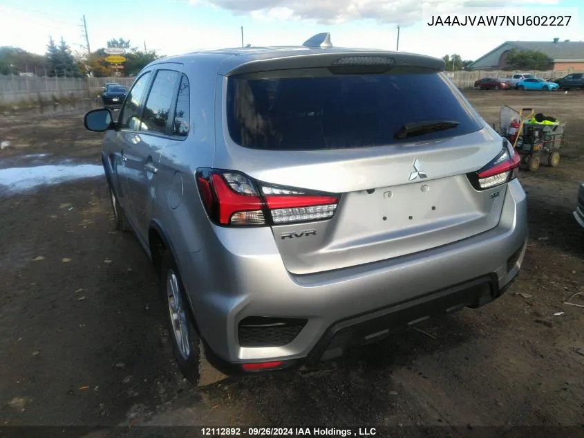 2022 Mitsubishi Rvr VIN: JA4AJVAW7NU602227 Lot: 12112892