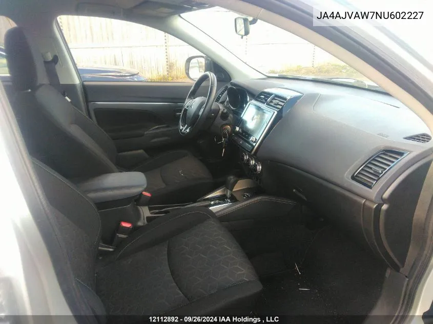 2022 Mitsubishi Rvr VIN: JA4AJVAW7NU602227 Lot: 12112892