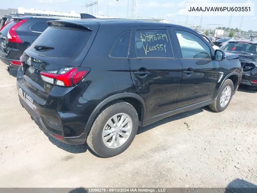 2023 Mitsubishi Rvr VIN: JA4AJVAW6PU603551 Lot: 12098279