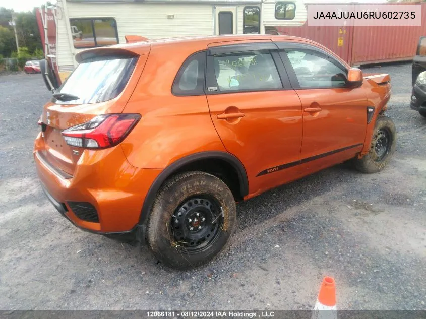 2024 Mitsubishi Rvr Es VIN: JA4AJUAU6RU602735 Lot: 12066181