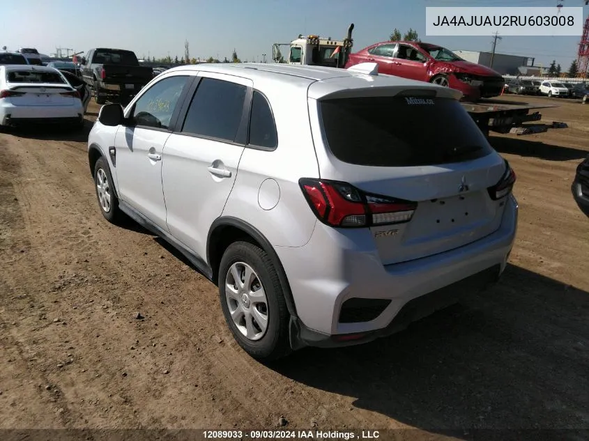 2024 Mitsubishi Rvr VIN: JA4AJUAU2RU603008 Lot: 12089033