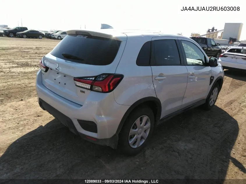 2024 Mitsubishi Rvr VIN: JA4AJUAU2RU603008 Lot: 12089033