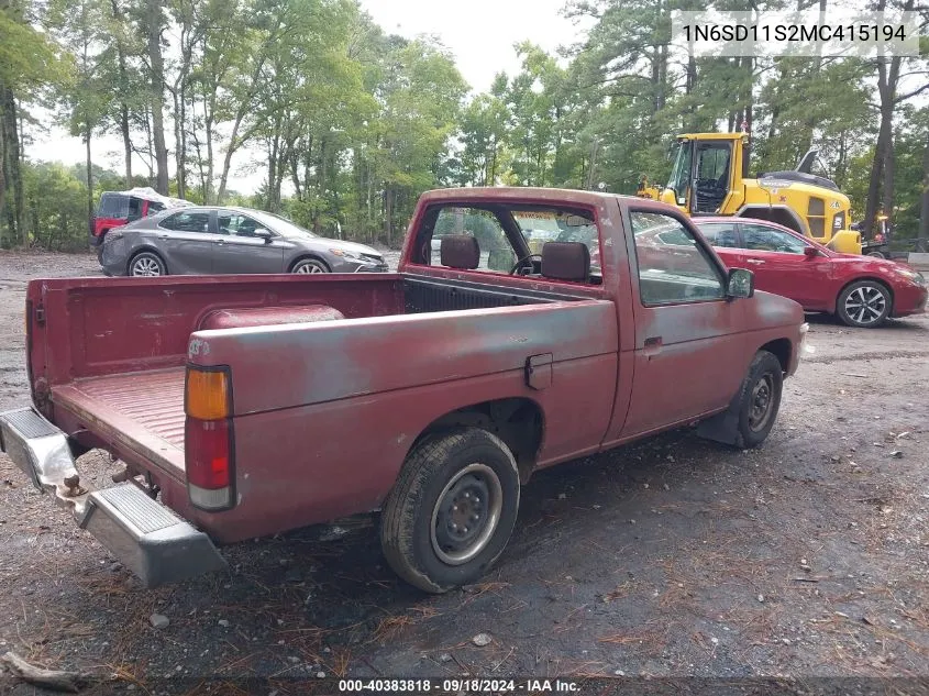 1N6SD11S2MC415194 1991 Nissan Truck Short Wheelbase