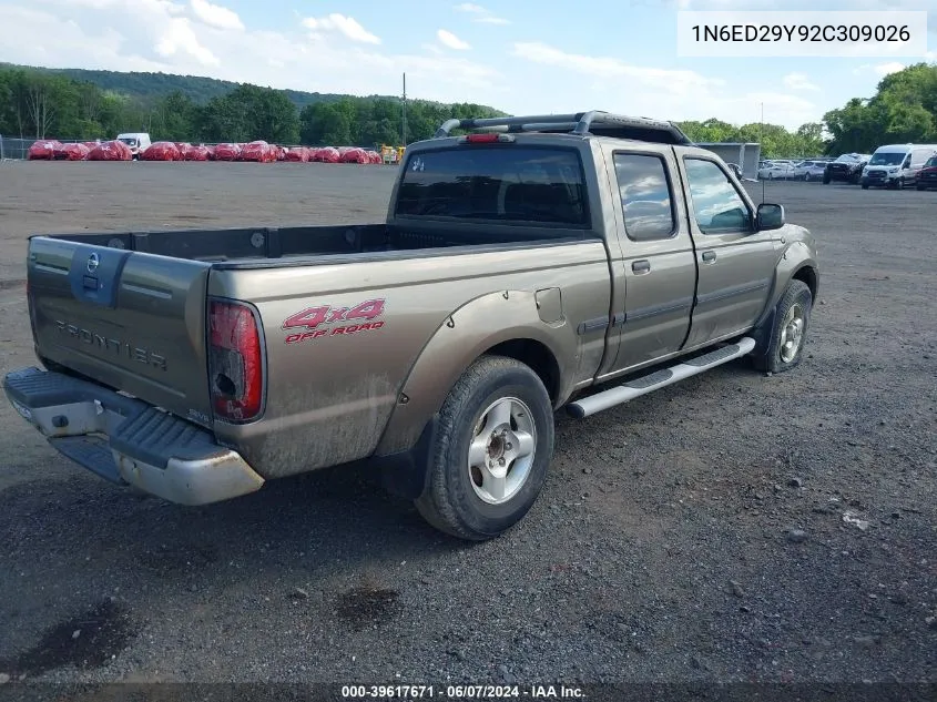 2002 Nissan Frontier 4Wd Se VIN: 1N6ED29Y92C309026 Lot: 39617671