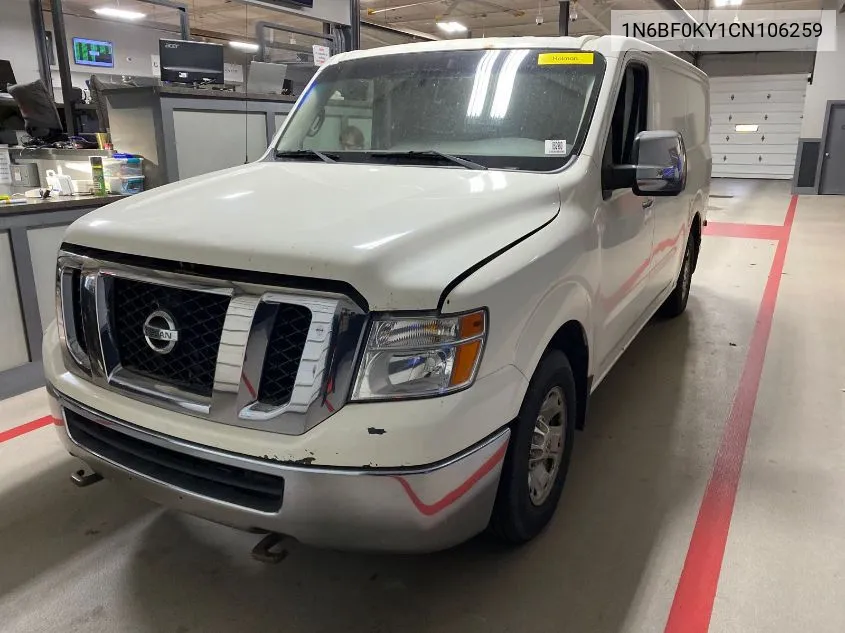 2012 Nissan Nv 2500 Nv2500 Hd Sv V6 VIN: 1N6BF0KY1CN106259 Lot: 40870324