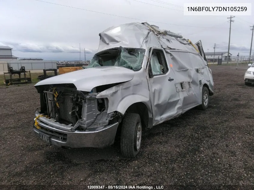 2013 Nissan Nv Cargo Nv2500 Hd Sv V6 VIN: 1N6BF0LY7DN105259 Lot: 12009347