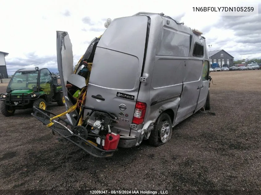 1N6BF0LY7DN105259 2013 Nissan Nv Cargo Nv2500 Hd Sv V6