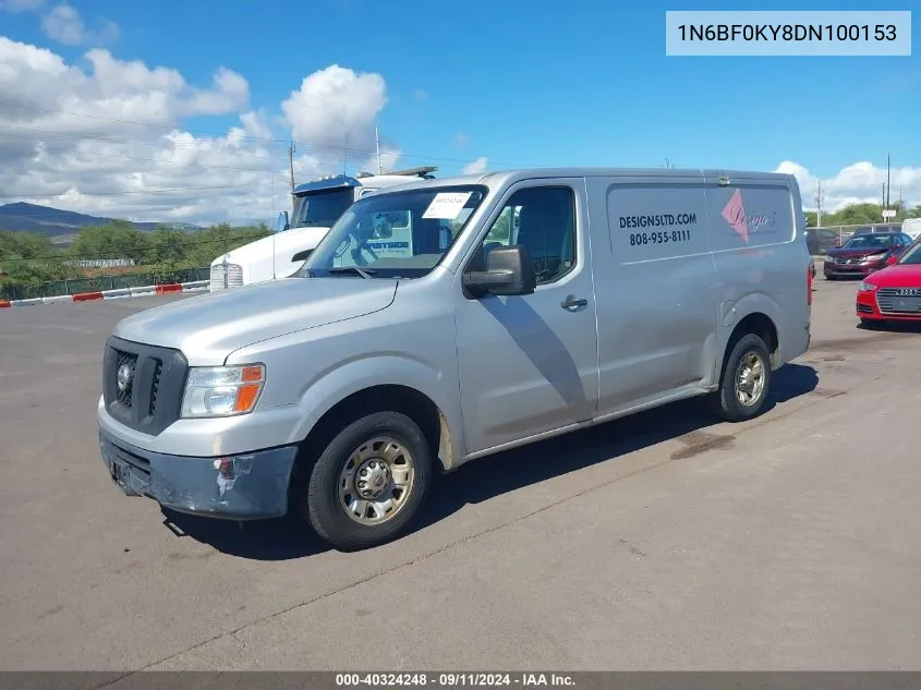 2013 Nissan Nv Cargo Nv2500 Hd S V6 VIN: 1N6BF0KY8DN100153 Lot: 40324248