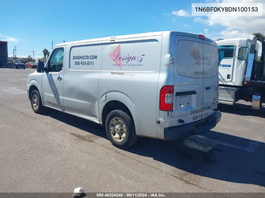 2013 Nissan Nv Cargo Nv2500 Hd S V6 VIN: 1N6BF0KY8DN100153 Lot: 40324248