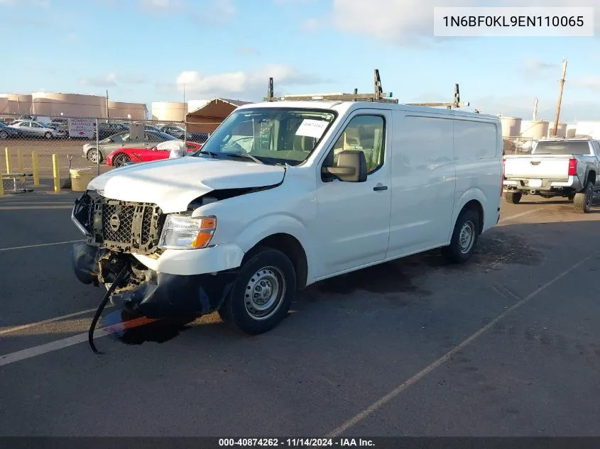 2014 Nissan Nv Cargo Nv1500 S V6 VIN: 1N6BF0KL9EN110065 Lot: 40874262