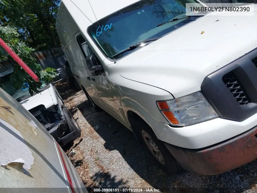 2015 Nissan Nv Cargo Nv2500 Hd Sv V6 VIN: 1N6BF0LY2FN802390 Lot: 39906101