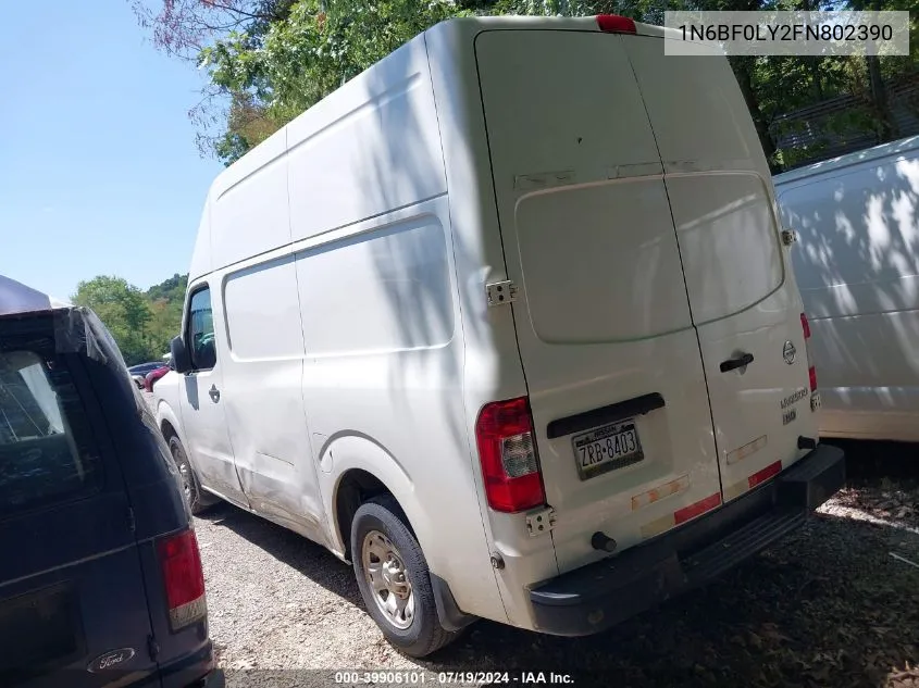 2015 Nissan Nv Cargo Nv2500 Hd Sv V6 VIN: 1N6BF0LY2FN802390 Lot: 39906101