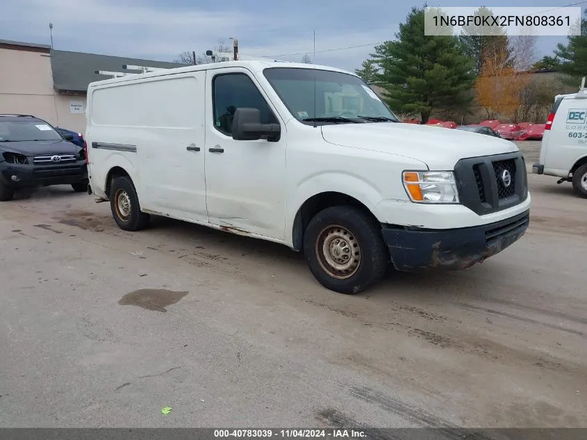 2015 Nissan Nv Cargo Nv2500 Hd S V6 VIN: 1N6BF0KX2FN808361 Lot: 40783039