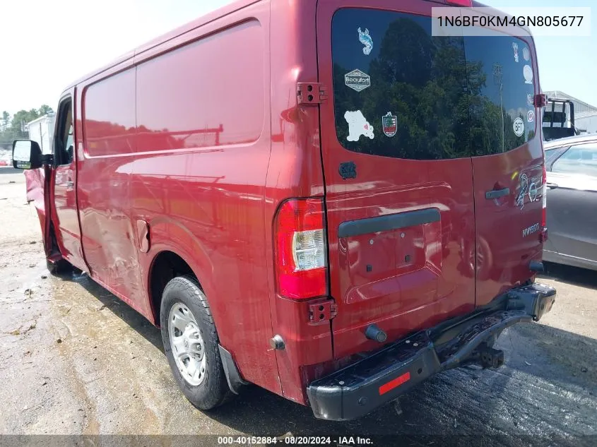 2016 Nissan Nv Cargo Nv1500 Sv V6 VIN: 1N6BF0KM4GN805677 Lot: 40152884