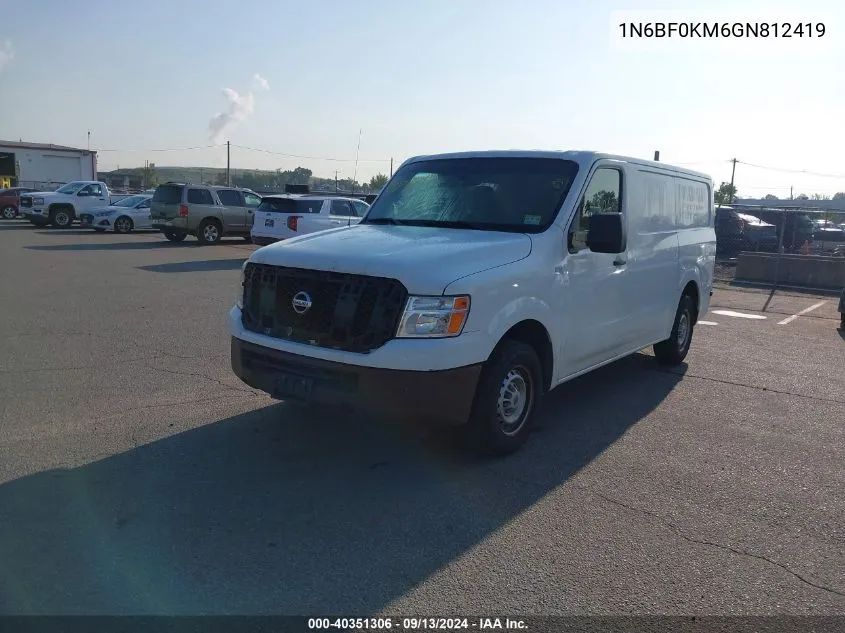 1N6BF0KM6GN812419 2016 Nissan Nv Cargo Nv1500 S V6