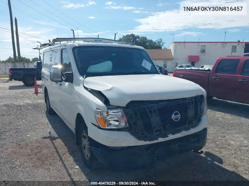 2016 Nissan Nv Cargo Nv2500 Hd Sv V8 VIN: 1N6AF0KY3GN816457 Lot: 40478229