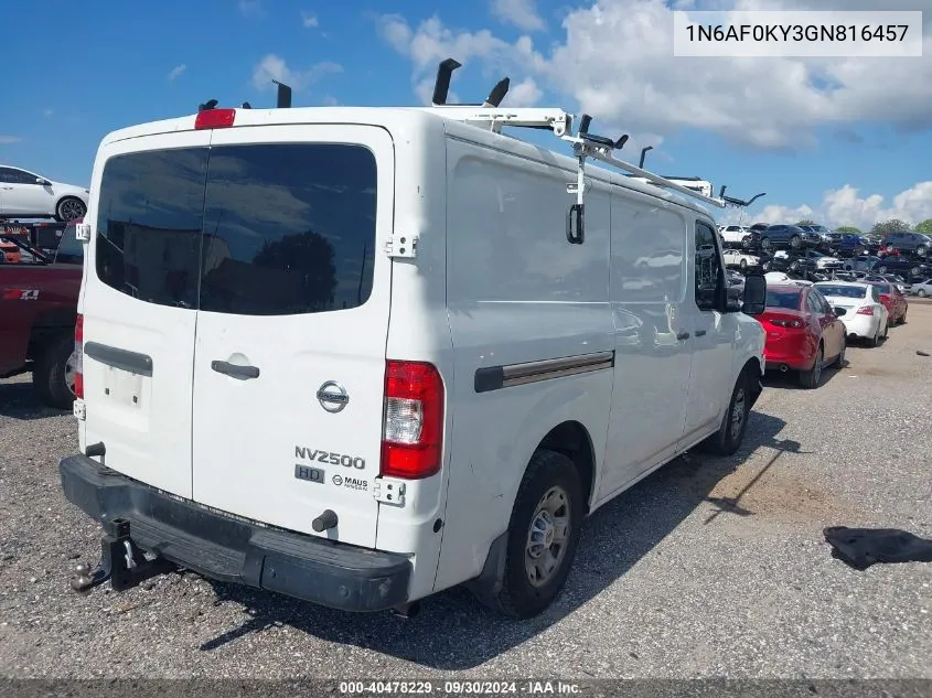 2016 Nissan Nv Cargo Nv2500 Hd Sv V8 VIN: 1N6AF0KY3GN816457 Lot: 40478229