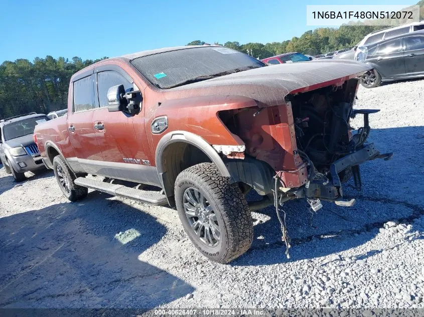 2016 Nissan Titan Xd Platinum Reserve Diesel VIN: 1N6BA1F48GN512072 Lot: 40626407