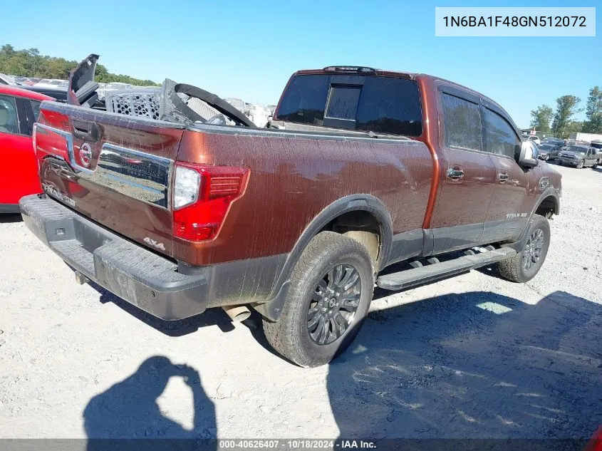 2016 Nissan Titan Xd Platinum Reserve Diesel VIN: 1N6BA1F48GN512072 Lot: 40626407