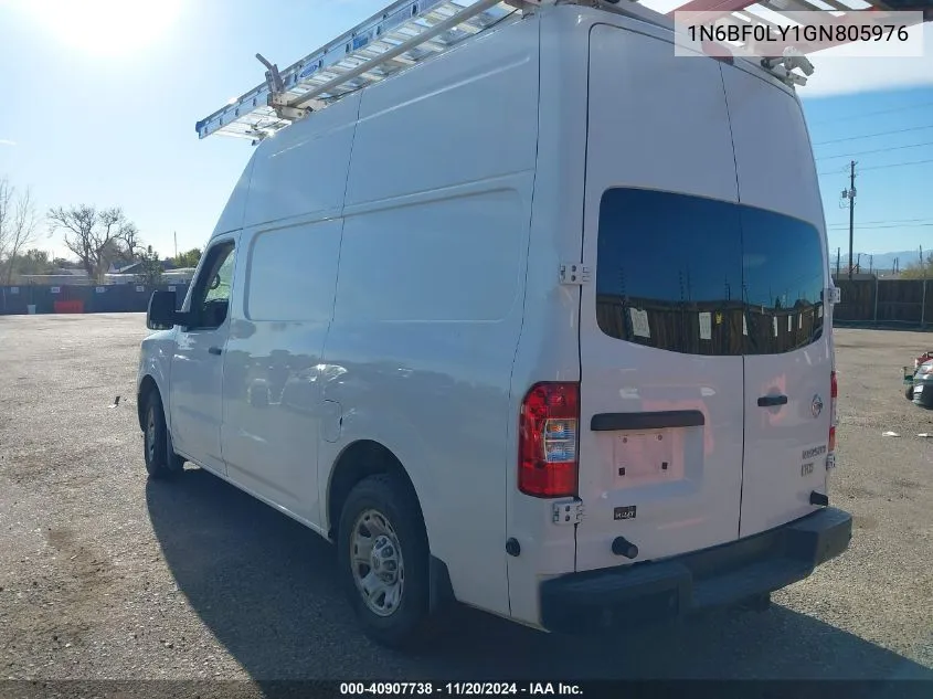 2016 Nissan Nv Cargo Nv2500 Hd Sv V6 VIN: 1N6BF0LY1GN805976 Lot: 40907738