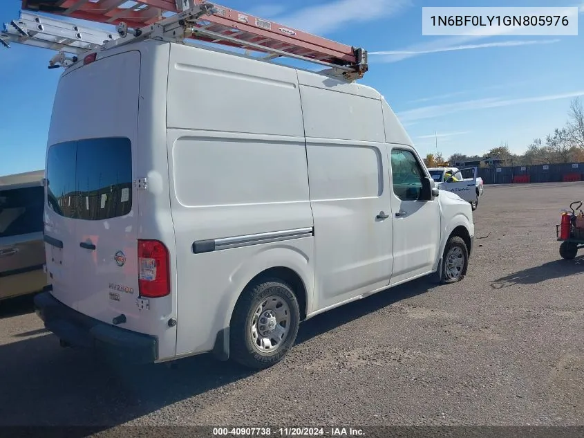 2016 Nissan Nv Cargo Nv2500 Hd Sv V6 VIN: 1N6BF0LY1GN805976 Lot: 40907738