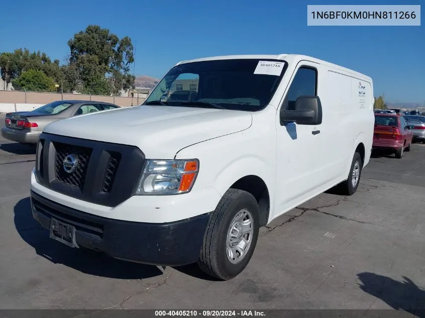 2017 Nissan Nv Cargo Nv1500 Sv V6 VIN: 1N6BF0KM0HN811266 Lot: 40405210