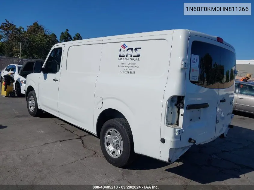 1N6BF0KM0HN811266 2017 Nissan Nv Cargo Nv1500 Sv V6