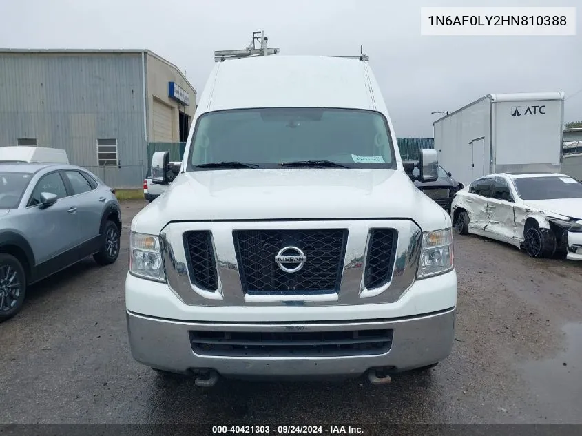 2017 Nissan Nv Cargo Nv3500 Hd Sl V8 VIN: 1N6AF0LY2HN810388 Lot: 40421303