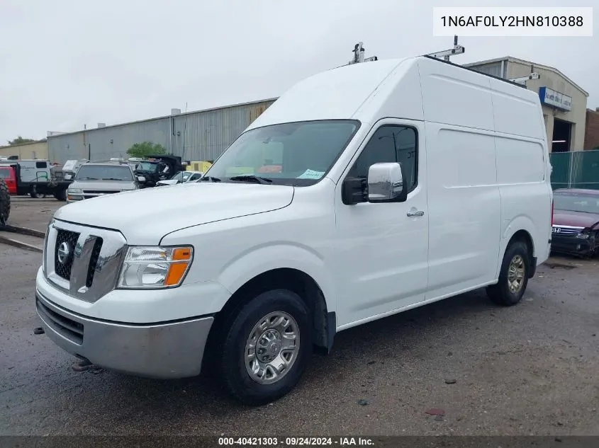 2017 Nissan Nv Cargo Nv3500 Hd Sl V8 VIN: 1N6AF0LY2HN810388 Lot: 40421303